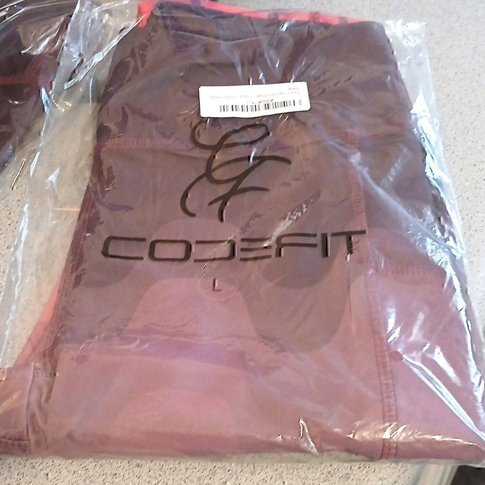🔟CodeFit Top Trend Unique Wave Ombre Pattern. PINK/PURPLE Size L. Tummy control - Picture 8 of 12